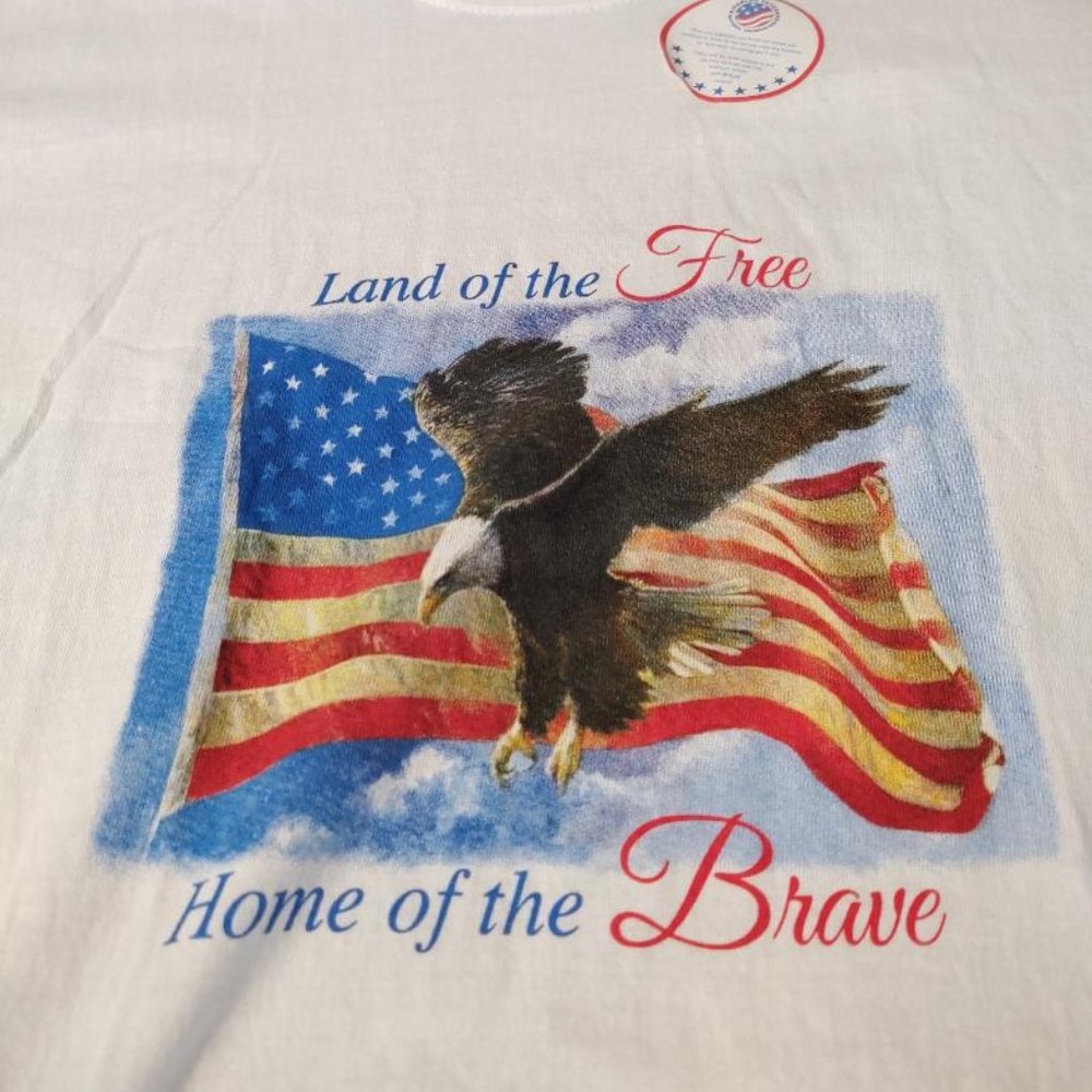 NEW Land of the Free Home of the Brave Bald Eagle